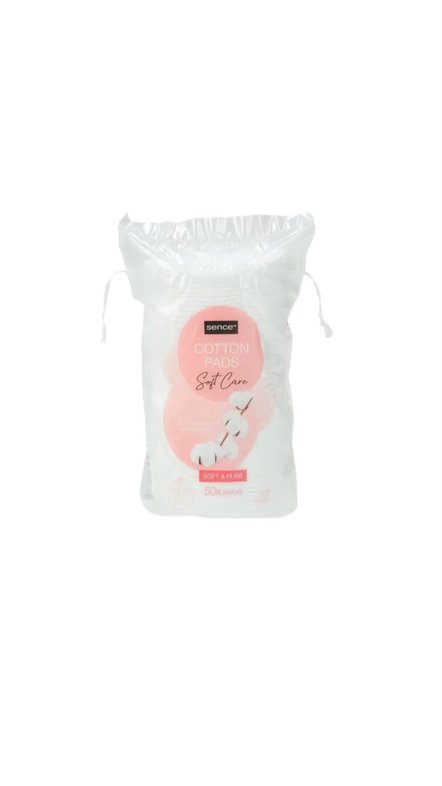 SENCE BEAUTY COTTON PADS SOFT CARE - 50 PCS سينس پادات قطنية لتنظيف البشرة